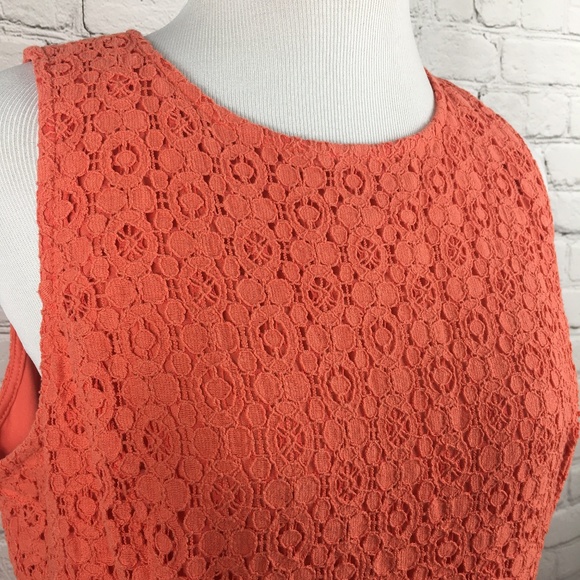 London Times Fit and Flare Coral Dress | Size 14 - Picture 2 of 5